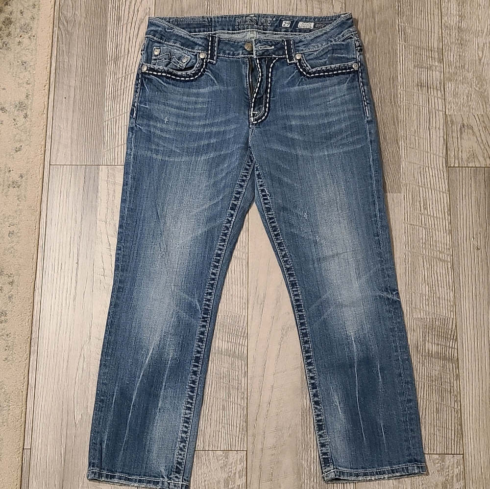 Miss Me Blue Cropped Jeans